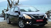 2014 Nissan Sunny facelift diesel review front three quarter view