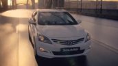 Hyundai Solaris facelift white in motion video screenshot