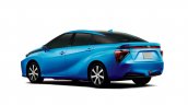 Toyota FCV sedan studio shot rear three quarters