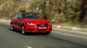 Audi A3 Sedan Review dynamic red front quarter
