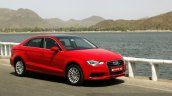 Audi A3 Sedan Review front quarters red