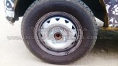 Mahindra P601 LCV test mule IAB spy image tyre