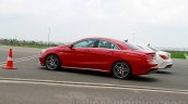 Mercedes CLA 45 AMG red and white side India launch