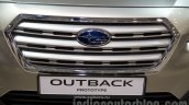 2015 Subaru Outback Prototype grille at the 2014 Moscow Motor Show