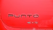 Fiat Punto Evo badge at the launch