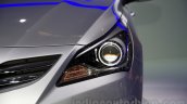 Hyundai Solaris facelift 2014 Moscow live headlight
