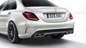 2015 Mercedes C 63 AMG white car rear low res