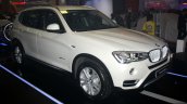 BMW X3 facelift front three quarters at 2014 Philippines Motor Show