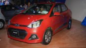 Hyundai Xcent front left three quarter at the 2014 Nepal Auto Show
