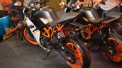 KTM RC390 rear three quarters left at the Indian launch
