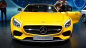 Mercedes AMG GT yellow front at the 2014 Paris Motor Show