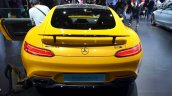Mercedes AMG GT yellow rear at the 2014 Paris Motor Show