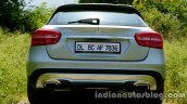 Mercedes GLA rear fascia view on the review