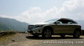 Mercedes GLA up on the hills on the review