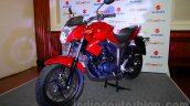 Suzuki Gixxer front three quarters right at the Indian launch