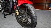 Suzuki Gixxer front tire at the Indian launch