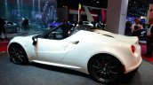 Alfa Romeo 4C Spider Preview Version side view at the 2014 Paris Motor Show