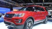 2015 Ford Explorer front three quarters left at the 2014 Los Angeles Auto Show