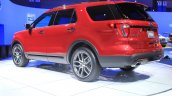 2015 Ford Explorer rear three quarters left at the 2014 Los Angeles Auto Show