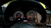BMW M4 Coupe instrument cluster lit up for India