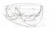 Mercedes Autonomous Driving car sketch