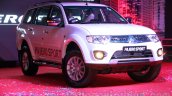 Mitsubishi Pajero Sport AT front three quarters zoom-in at the Indian launch