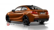 2016 BMW M2 rendering rear three quarter