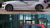 BMW 1 series facelift vs 1 series side old vs new