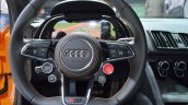2016 Audi R8 V10 Plus steering wheel at 2015 Geneva Motor Show
