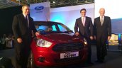 Ford Figo Aspire with Ford top officials from the Indian premiere