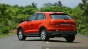 2015 Audi Q3 facelift red rear quarter India Review