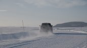 2016 Bentley Bentayga rear undergoing winter testing