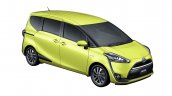 2016 Toyota Sienta front three quarter in air yellow unveiled in Japan