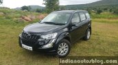2015 Mahindra XUV500 (facelift) front quarter with turned wheel review