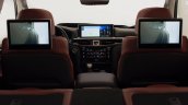 2016 Lexus LX monitors on the seat backs press image