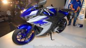 Yamaha YZF-R3 racing blue front three quarter launched in Delhi at INR 3.25 Lakhs