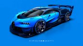 Bugatti Vision Gran Turismo front three quarter unveiled