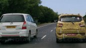 Mahindra S101 camouflaged prototype tail lamps spied