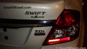 Maruti Swift Dzire ZDi AMT badge demo car spied