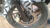 TVS Apache 200 fork and disc brake spied up-close