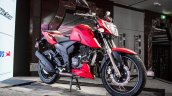 TVS Apache RTR 200 4V front quarter launched
