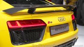 2016 Audi R8 rear wing at the Auto Expo 2016