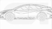 2016 Honda Civic hatchback side leaked patent drawings