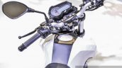 Benelli Tornado Naked T-135 rider view at Auto Expo 2016