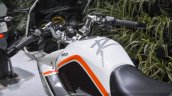 Hero Karizma white and orange fuel tank at Auto Expo 2016