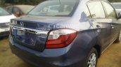 Honda Amaze facelift Blue rear quarter spied