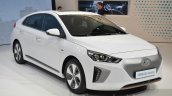 Hyundai Ioniq Electric front three quarters at Geneva Motor Show 2016