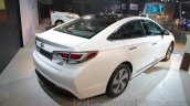 Hyundai Sonata PHEV rear three quarters at Auto Expo 2016