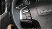 Isuzu D-Max V-Cross steering mounted audio control detail at Auto Expo 2016