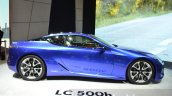 Lexus LC 500h unveiled side at the 2016 Geneva Motor Show Live